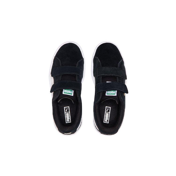 PUMA 2 Straps Low top Skateboard Shoes Black White Children Aged 3 7 Years Old 359595-01