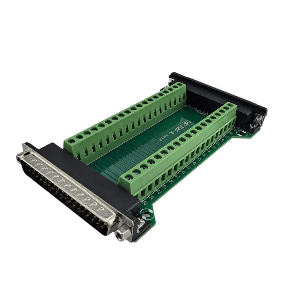 1*DB37MF-A Terminal Block Adapter Solderless Male/Female Connector Adapters Board Terminal Block Adapter Block Replacement Parts