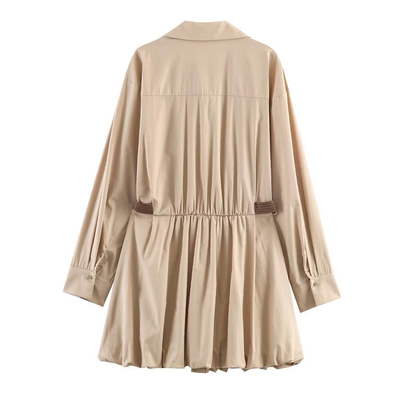 2026 Spring European & American Style Women's Short Balloon Sleeve Long Dress