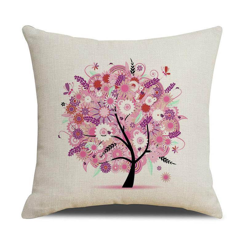 Wish Money Tree Simple Pillow Cover Home Car Bedside Bedroom Decorative Pillow Cushion