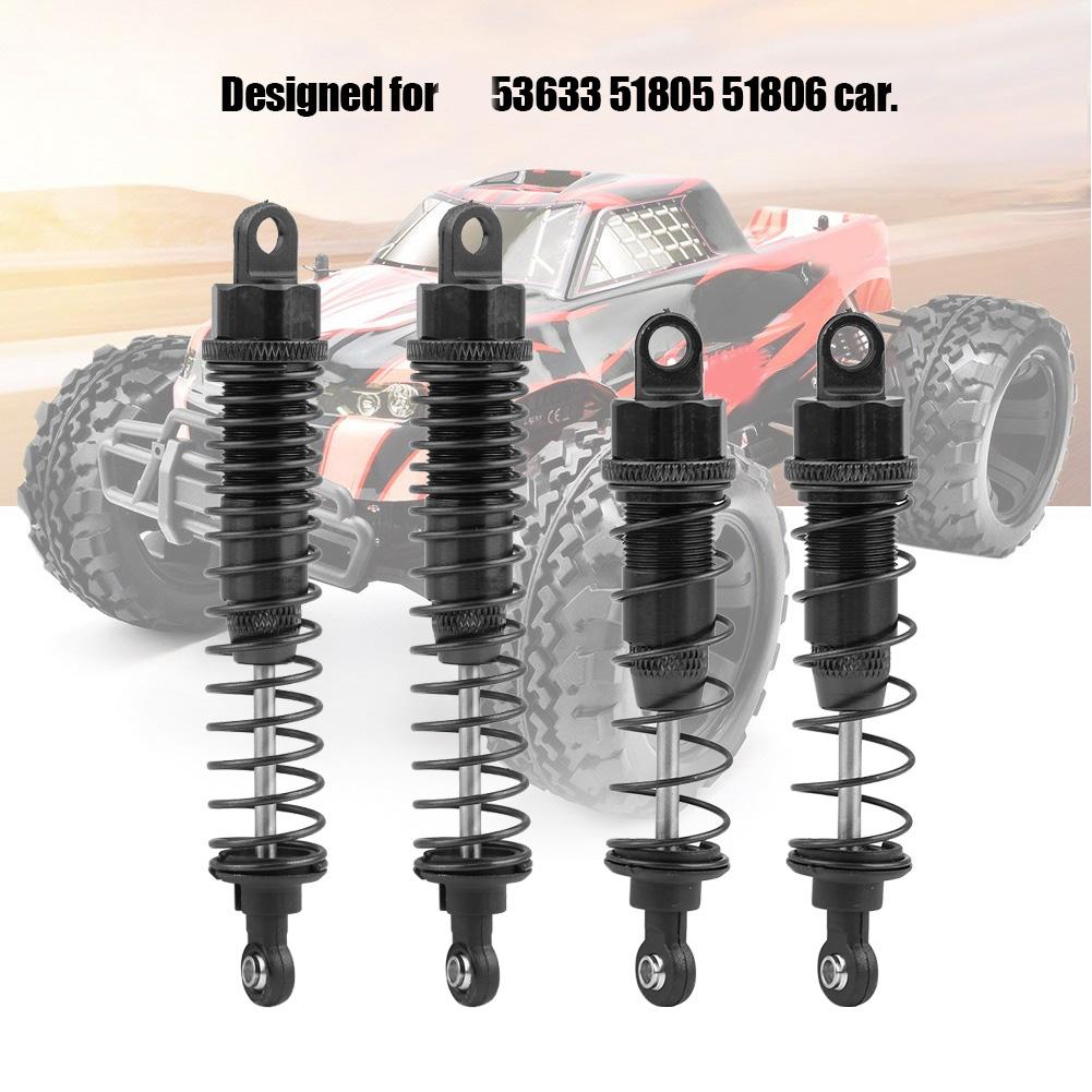 4pcs RC Car 90-108mm Aluminium for FS 53633 51805 51806 1:10 Truck (Black)