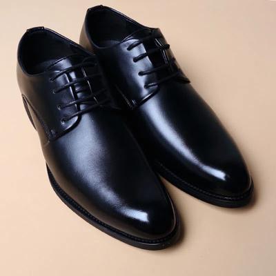 Zomer nieuwe Koreaanse versie formele heren leren schoenen ademende zwarte casual schoenen Britse student zacht leer herenschoenen