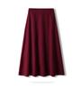 Petite Women's High Waist Woolen Mid-Length Umbrella Skirt, New A-Line Draping Style for Autumn/Winter 2026, Slimming Fit.