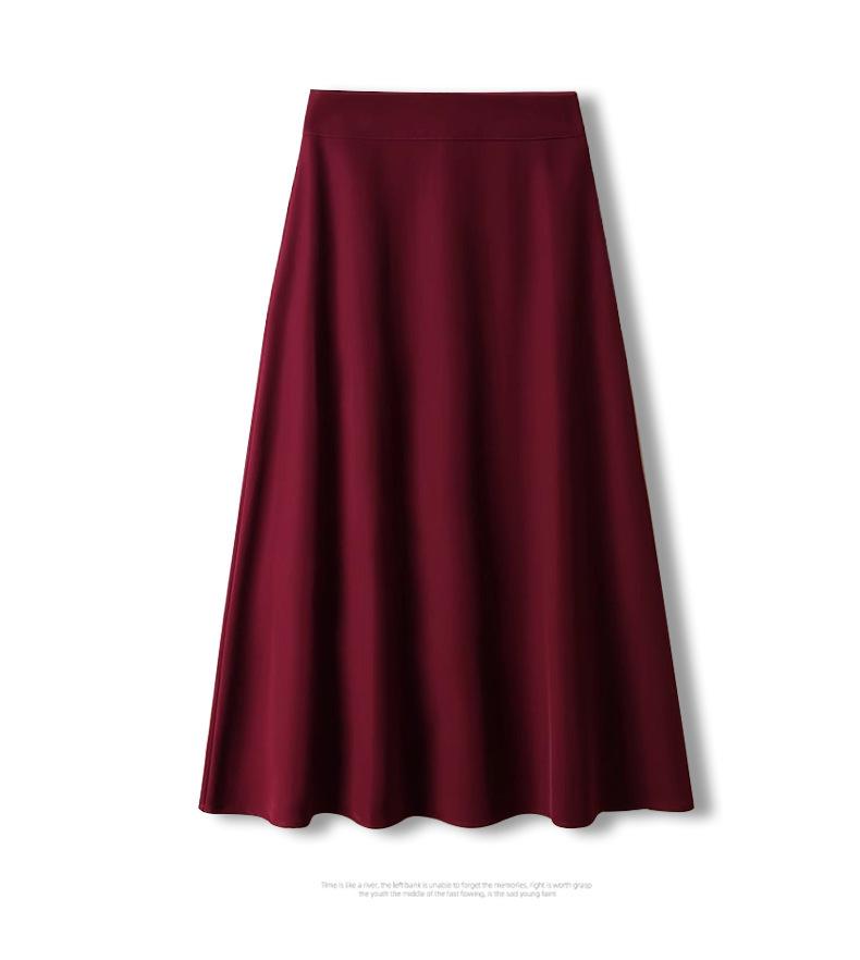 Petite Women's High Waist Woolen Mid-Length Umbrella Skirt, New A-Line Draping Style for Autumn/Winter 2026, Slimming Fit.
