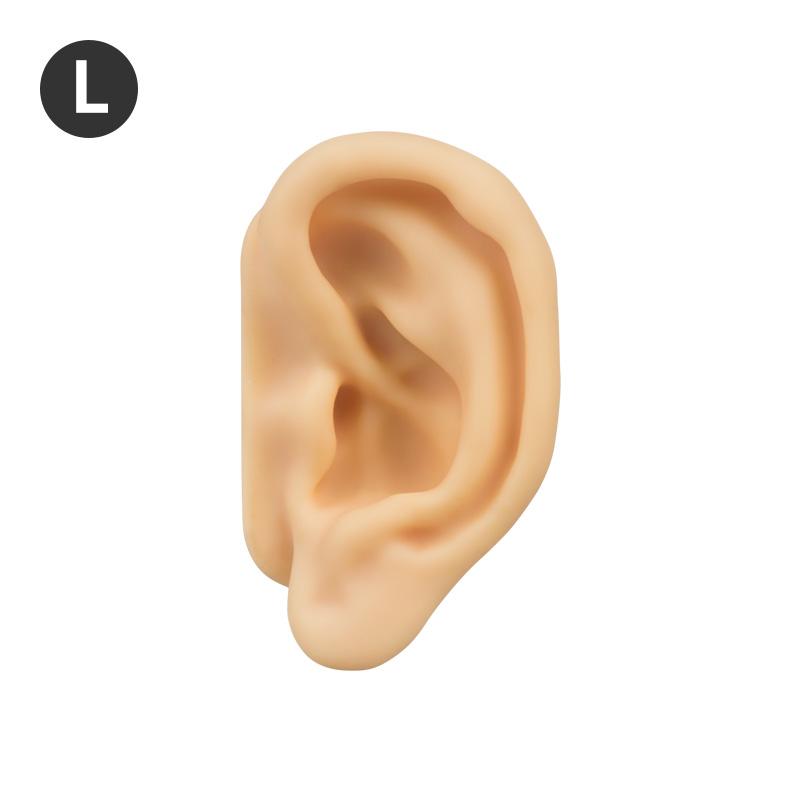 Realistic 3D Silicone Ear Model 1:1 Human Size Ear for Ear Piercing Practice Tattoo Training Display Props Tattoo Tools