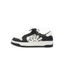 Cowhide round head lace-up platform white shoes women's new leisure sports small flower daisy black and white panda board shoes