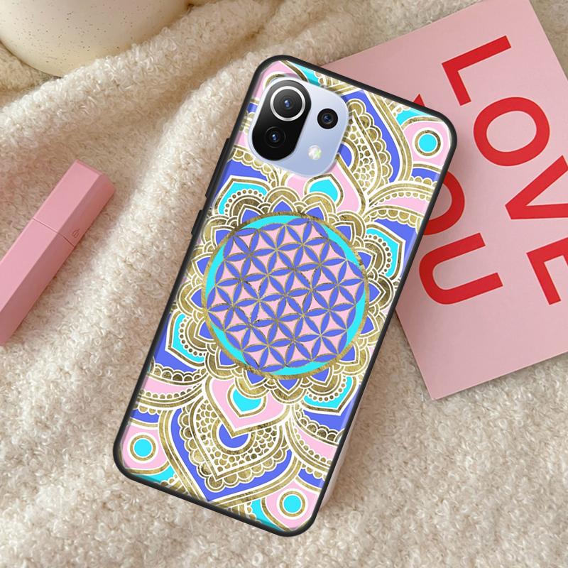 Květ Života V Lotosu Pastelové Zlaté Pouzdro Pro POCO X4 Pro F3 M3 M4 Pro X3 Pro GT Kryt Telefonu Pro Xiaomi 12 11T Pro Mi 11 Lite
