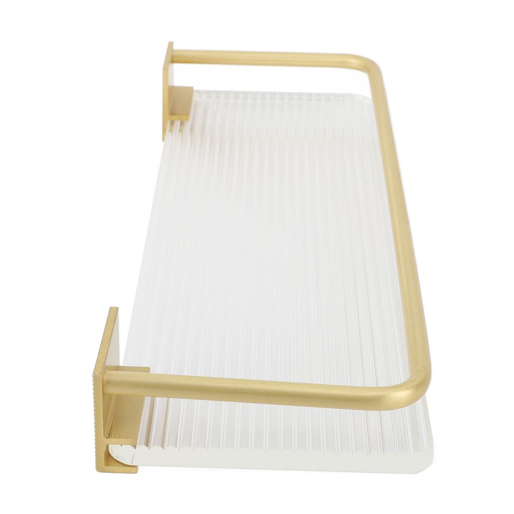 30cm Bathroom Wall Mounted Shelf Space Aluminum Acrylic Towel Rack Bathroom Storage Rack Gold