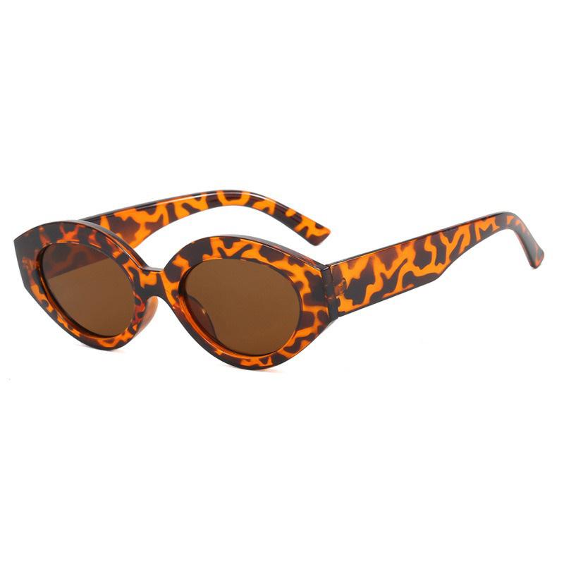 Small Frame Oval Sunglasses Women Men Simple Fashion Cat Eye Sun Glasses Camping Driving Shopping Shade Glasses