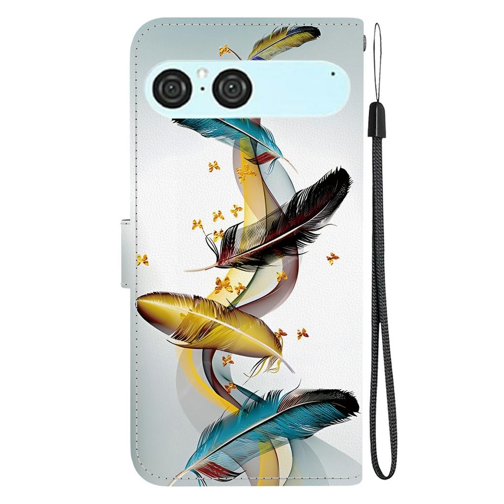 For Sony Xperia 10 VII Case Pattern Printing Leather Flip Wallet Phone Cover with Lanyard