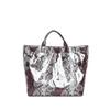 Women's bag 2025 new European and American fashion printed snake pattern handbag large capacity glossy versatile bucket bag tide