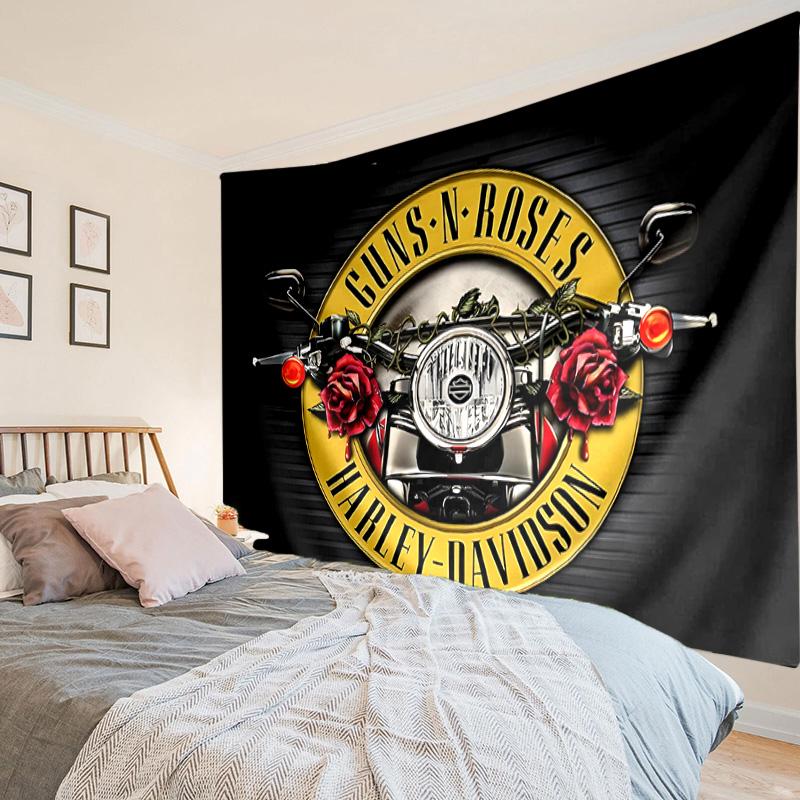 Gun Music Band Printed Tapestry, Unique Design Tapestry, Wall Decor for Bedroom,Livingroom, Playroom,Heartwarming Fan Holiday Gifts
