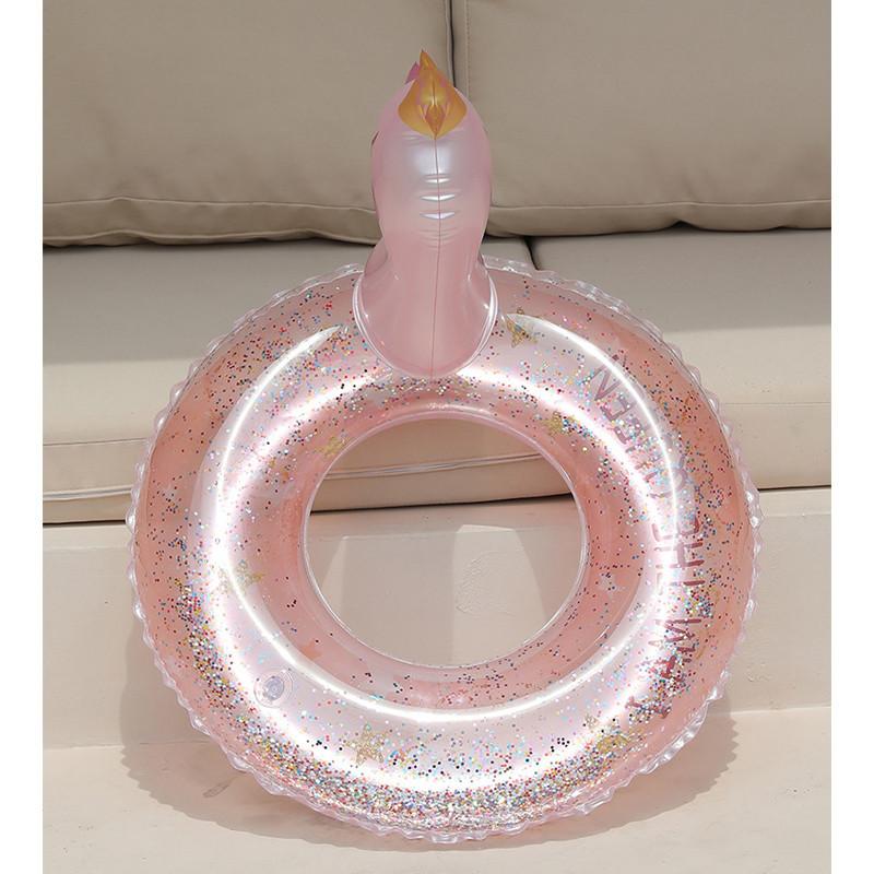 Atacado Anel de Natação Fofo para Axila de Menina com Design de Coroa de Cisne Rosa Brilhante de Novo Estoque