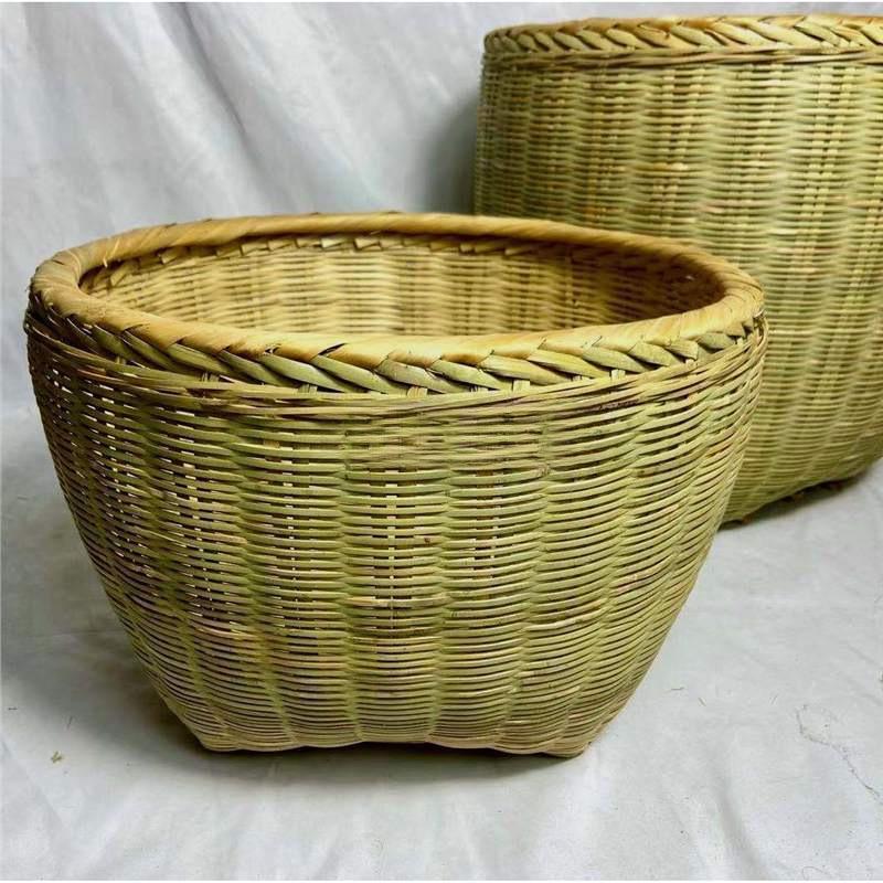 Extra Large Handmade Bamboo Woven Basket for Rice & Grain Storage