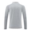 Men's European & American Long Sleeve Stand Collar Half Zip T-Shirt for Autumn/Winter Running & Fitness