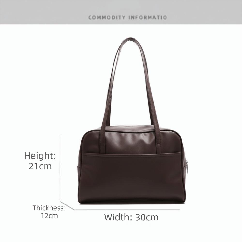New Soft Surface Women's Tote Bag PU Leather Double Strap Shoulder Bag Large Capacity Underarm Bag Travel Work