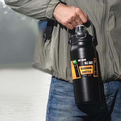 Draagbare flessen Koude en warme waterfles Thermos met rietje 304 Roestvrij staal Thermische mok Beker Koffiekop Sport Vacuüm