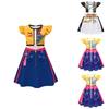 Kpop Demon Hunters Rumi Mira Zoey Girl Cosplay Dress For Kids With Flared Sleeves And Cartoon Pattern For Summer Play