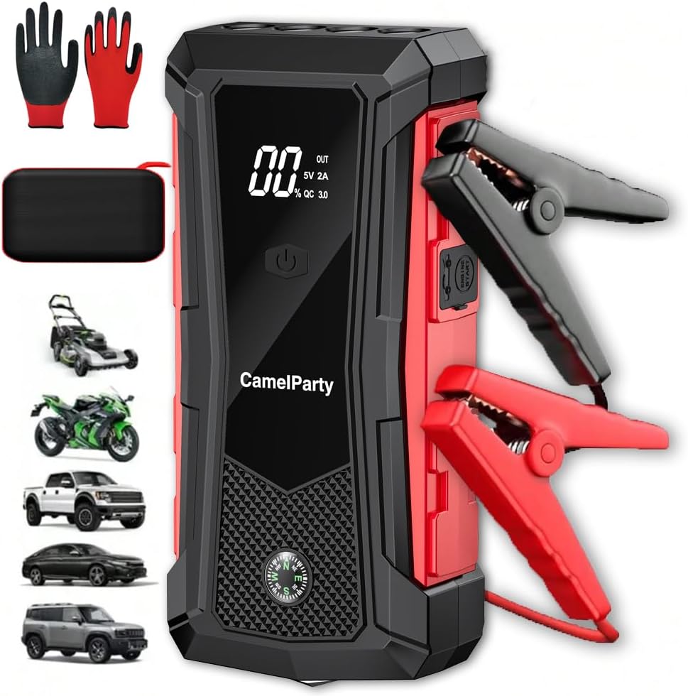 Пусковое устройство 600А 12В литиевый бустер, 12000 мАч портативный внешний аккумулятор для легковых автомобилей, внедорожников, мотоциклов, грузовиков
