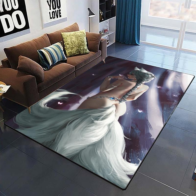 Ghostblade-Druck, kreatives Muster, rutschfester Teppich, Camping-Kissen, Fußmatte, Spielbereich, Teppich, Anime-Raumdekoration, Kawaii-Teppich, Yoga-Matte