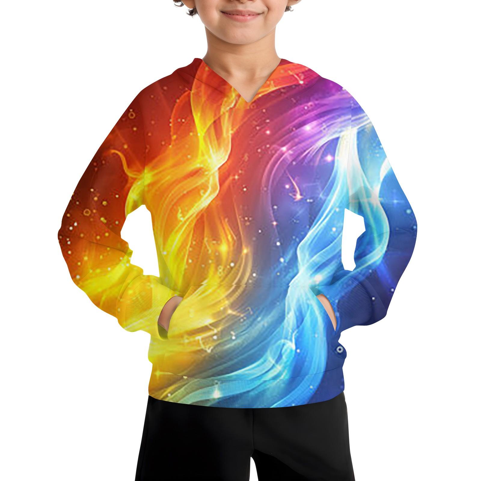 

Повседневная модная толстовка с длинным рукавом и капюшоном с карманом для мальчиков 130