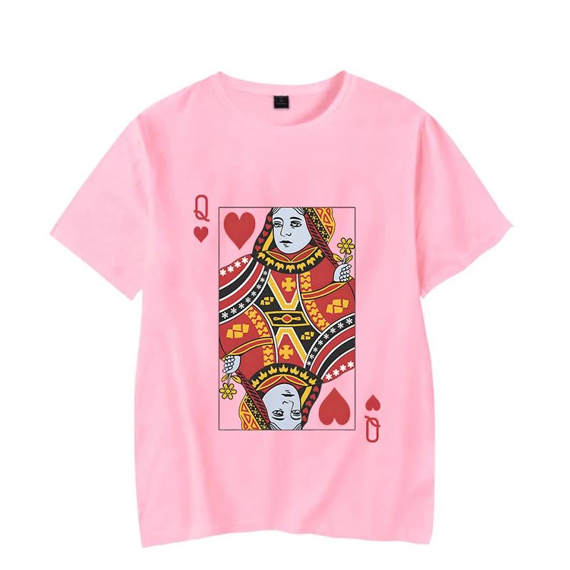 Karten Herz Bube/Dame Grafik T-Shirts Paare Y2k Mode Königin König T-Shirts Harajuku Lustig Freund Freundin T-Shirt Liebes Shirt