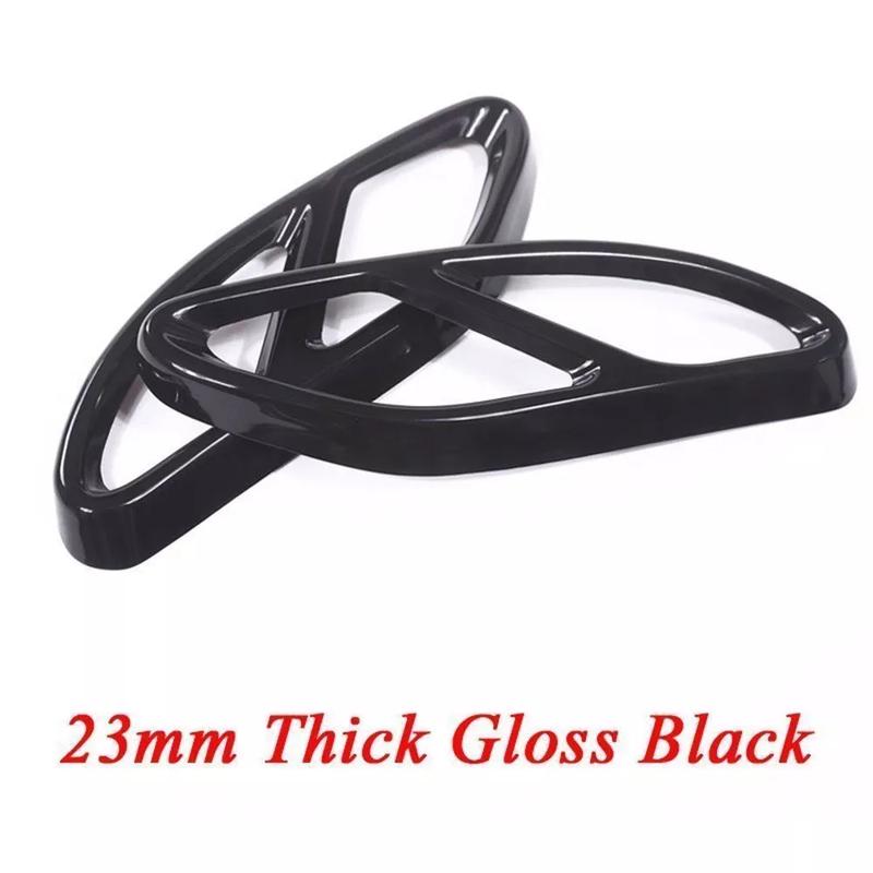 1Pairs Car Stainless Steel Exhaust Pipe Cover Trim For Mercedes Benz A B C E Class CLA GLC GLE GLS Black Exhaust Pipe Tip Cover