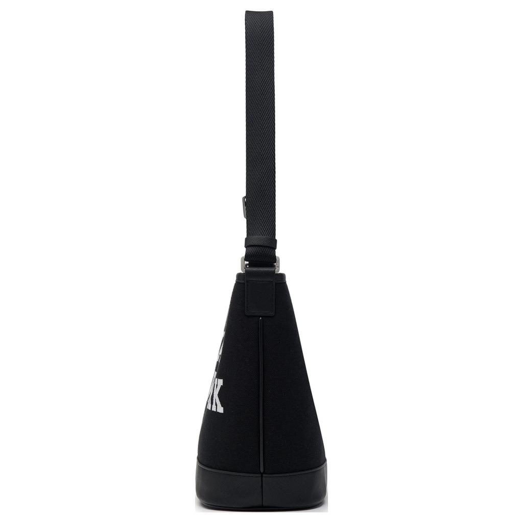 MLB Cotton With Polyester Bucket Bag, Shoulder Bag, Crossbody Bag, Handbag Regular Unisex Black 3ABMS024N-50BKS