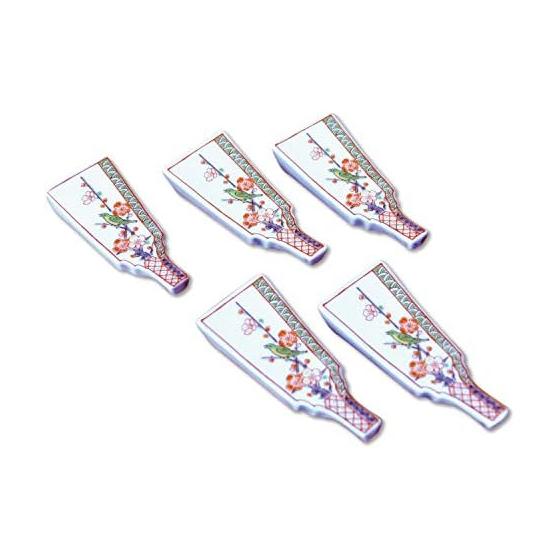 Arita Ware Hagoita Chopstick Rests - Set of 5 - Festive New Year Design