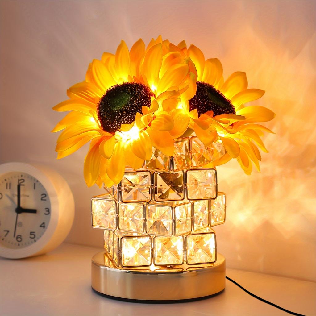 Sunflower Nightlight Bedroom Bedhead Atmosphere Light Decoration Desk Lamp Desktop Ornament Creative Romantic Gift Birthday