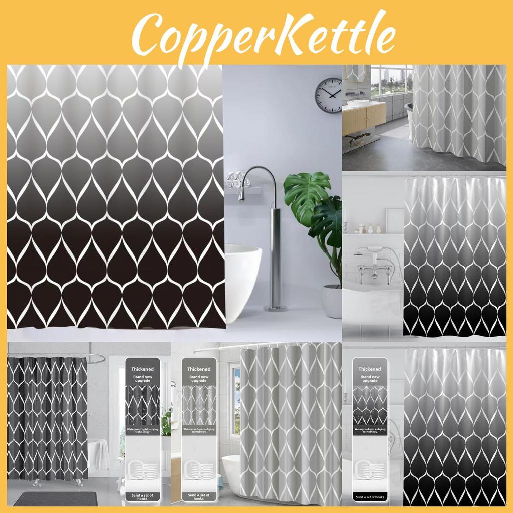 Curtains Shower Weighted Mould Proof Resistant Grey Black Shower Curtain Machine