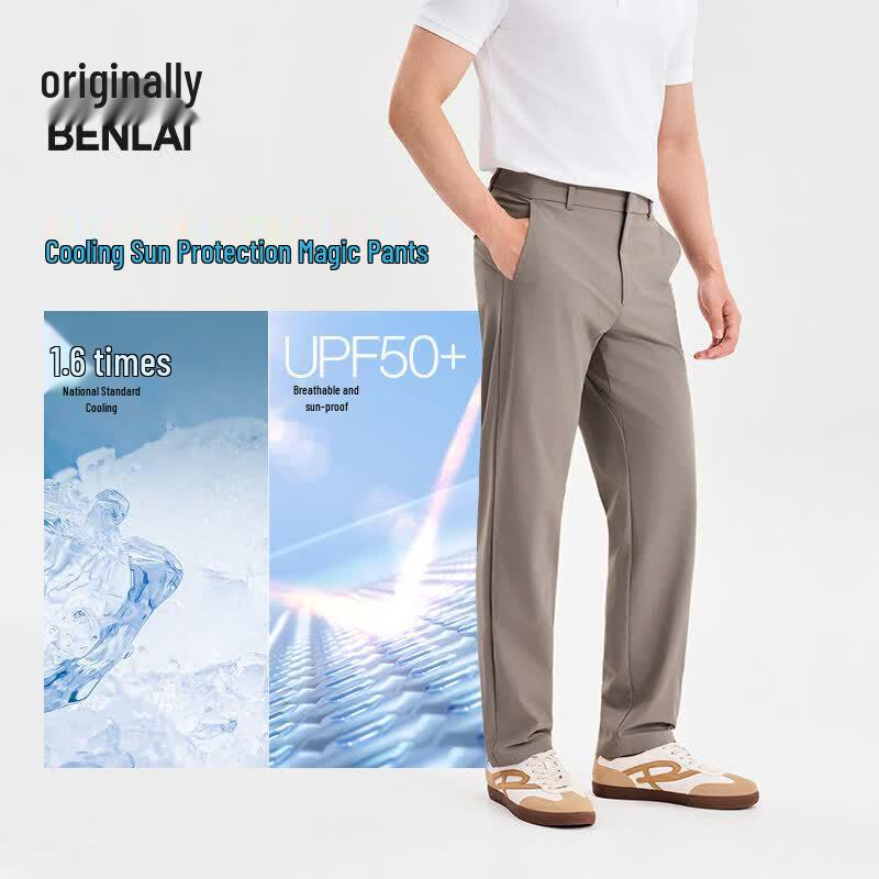 Benlai Men s Cooling Sun Protection Straight-Leg Casual Pants 32