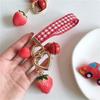 Car Key charms Women Jewelry Strawberry Heart Keychain Key Holder Key Accessories Backpack Pendant