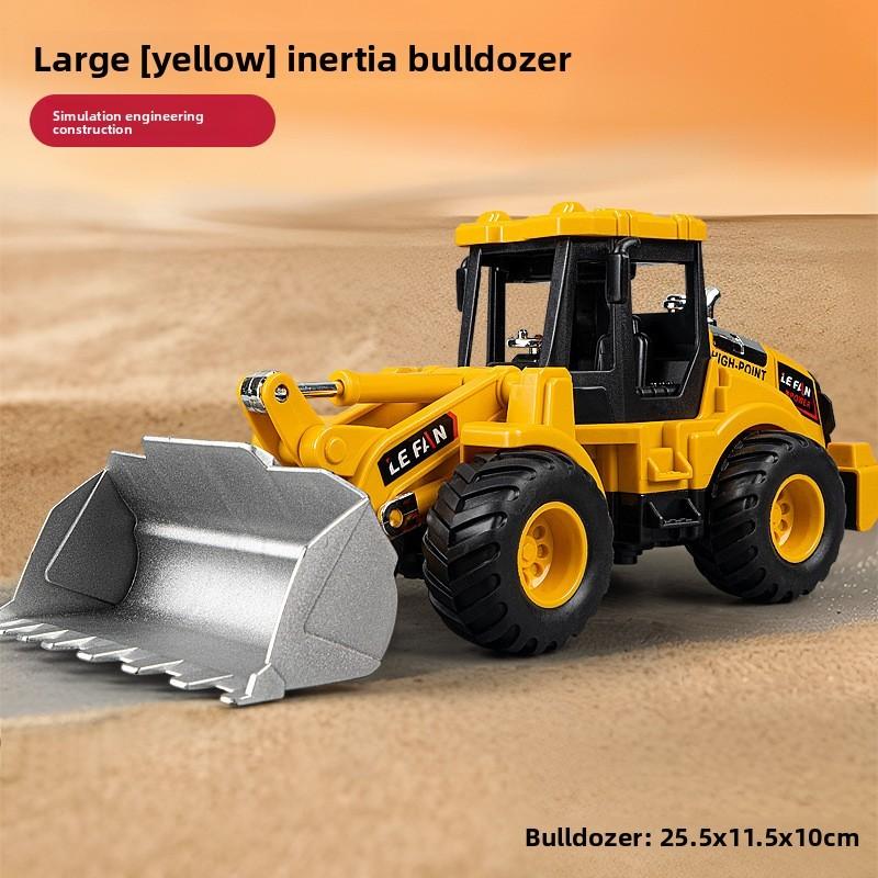Inertia Childrens Engineering Bulldozer Toy With Movable Joints Plastic Material