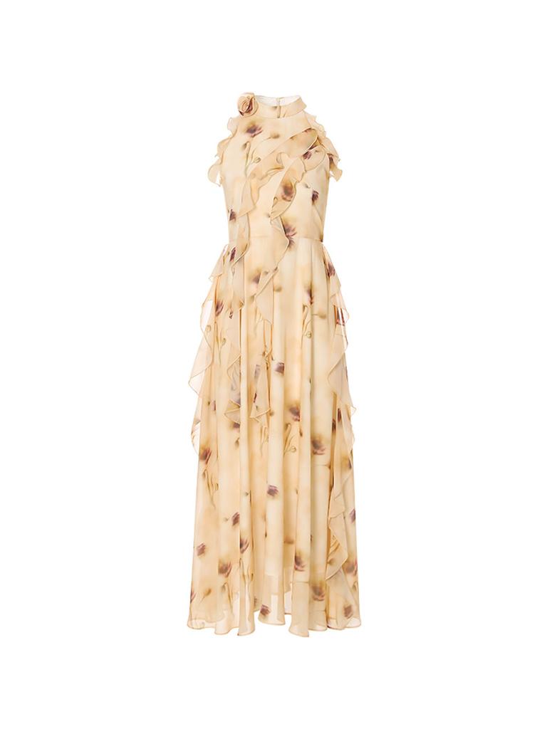 Sinseuden Nuage Ruffle Long Dress