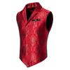 Męska kamizelka w paisley w stylu wiktoriańskim, steampunkowy gorset, dopasowana, z kołnierzykiem, formalna, codzienna, retro, elegancka, na zamówienie