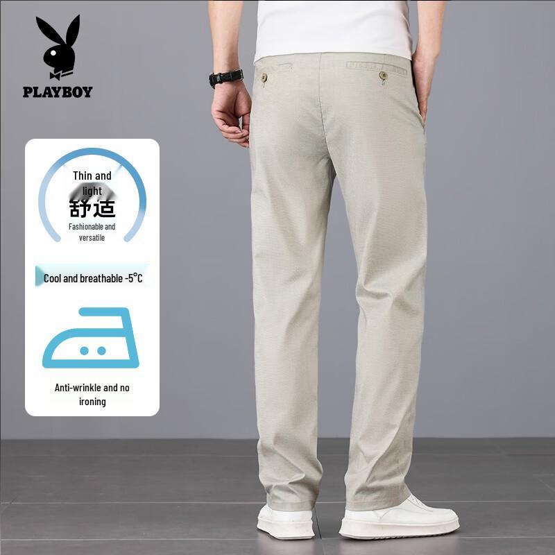 PLAYBOY Men s Spring Summer Straight Leg Casual Pants 36