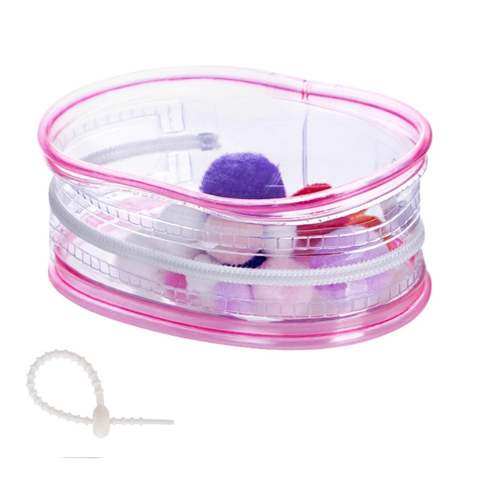 

Hairball Doll Storage Pouch With Buckle Outdoor Doll Display Bag Clear Outdoor Doll Bag Plush Doll pink style 2