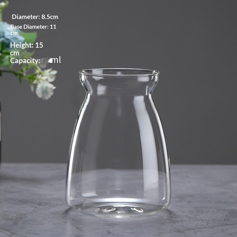 Micro Landscape Glass Bottles with Cover Fresh Green Succulent Moss Bottle Glass Vase Glass Terrarium Bonsai Home Desktop Decor
