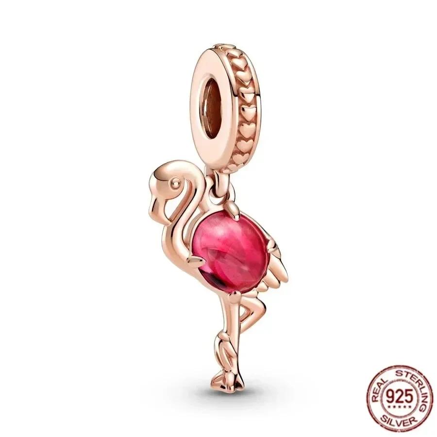 Fine Jewelry Rose Gold Family Tree Animal Mother Flower Original Copper Beads Charms For Necklace Diy Bracelet Women Gift