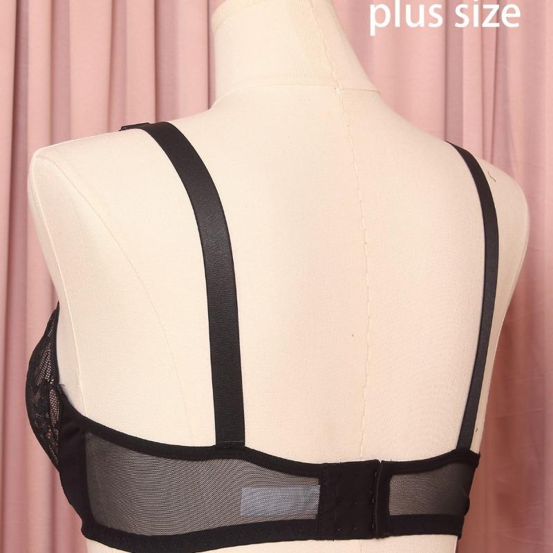 Plus Size Lace Full Cup Bra Breathable Underwear For Women