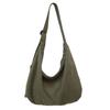 Crossbody Bag Women's Retro Large-capacity Trendy Simple Tote Bag Casual Lazy Wind Shoulder Canvas Bag
