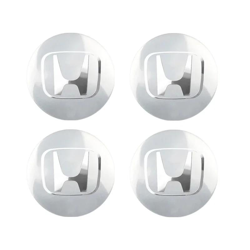 4PCS 56mm Car Badge Hub Cap Sticker Wheel Center Cover Decal Decoration For Honda Mugen TypeR Civic Accord Fit Jazz FIT HRV XRV