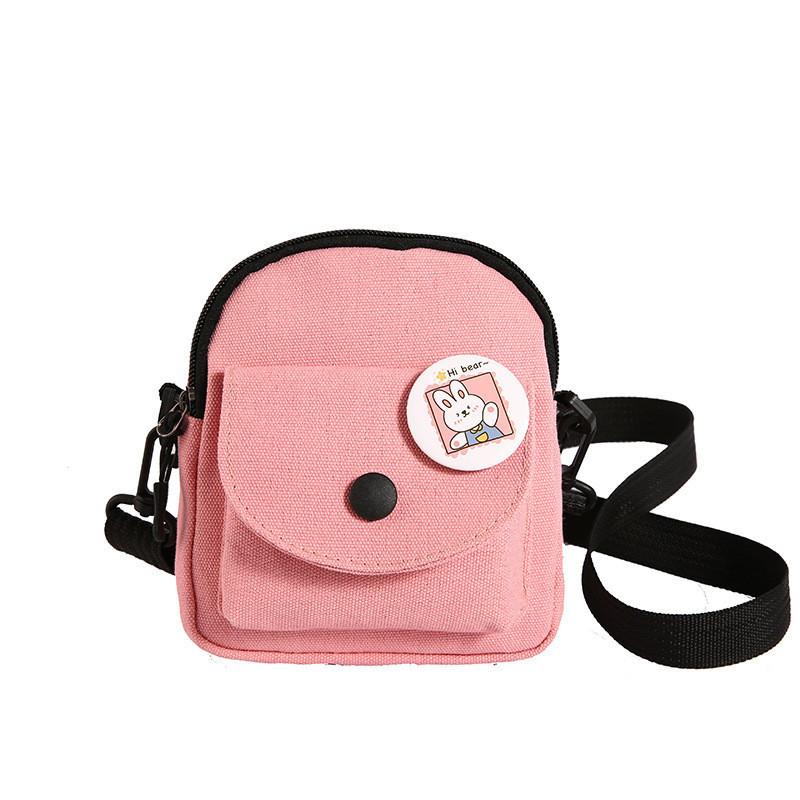 Simple And Lovely Canvas Mini Bag For Women 2024 Korean Style Vintage Street Fashion Crossbody Bag