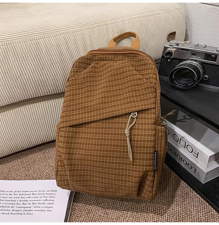 Schoolbag Plaid Sports Cycling Breast Bag Men's Versatile Lightweight Multifunctional Small Backpack Outdoor Shoulder Bag Women's Casual Backpack