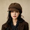 Women S Large Size Face Slimming Vintage Simple Casual Hat For Autumn Winter