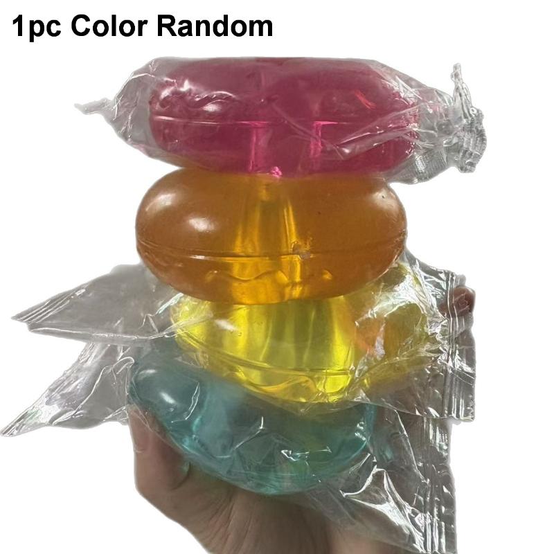 Shapeable Ultra Clear Maltose Donut Stress Ball Toy Slow Rebound Stress Relief Fidget Toy For Anxiety Stress Reliever