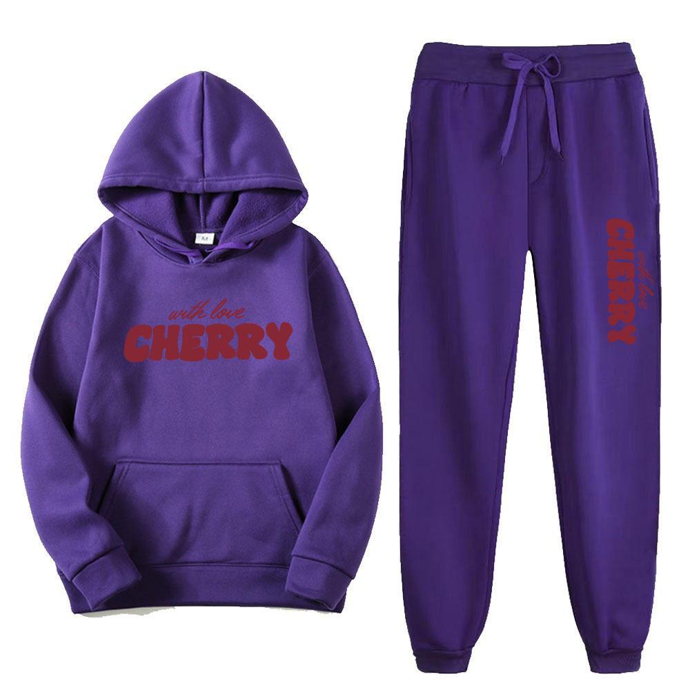 Trendy Men's & Women's Casual Printed Hoodie & Sweatpants Set