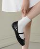 Sappun Erino Patent Ribbon Mary Jane Flat Shoes (1Cm)