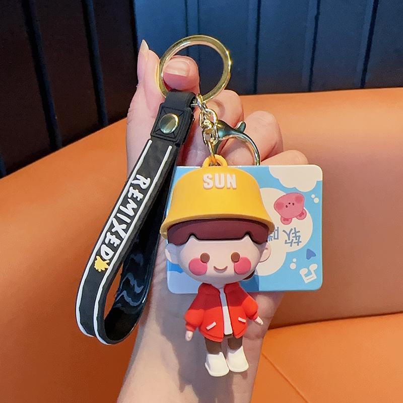 Let'S Date Cartoon Couple Keychain Cute Exquisite Bag Pendant Creative Car Key Pendant
